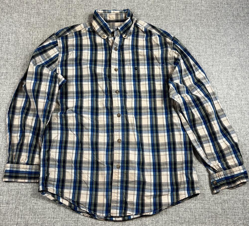 Lot 2 Carhartt S218 Plaid Shirts Mens M Regular Long Sleeve Workwear
